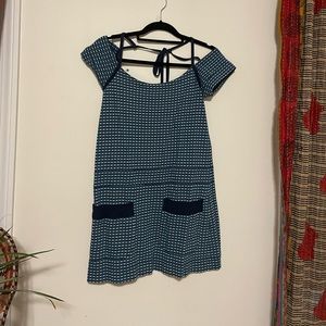 Blue checkered mini dress S/M